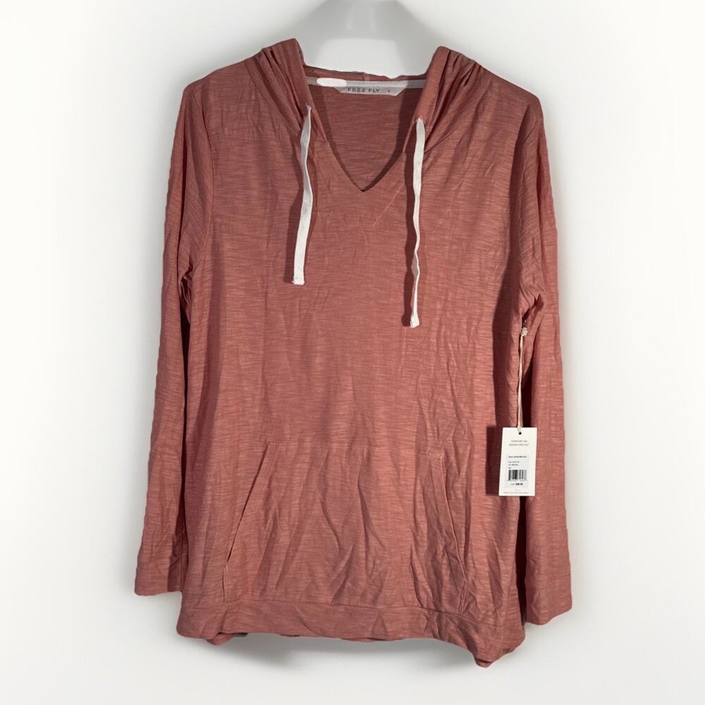 Free Fly Bamboo Slub Hoodie Women’s L Lightweight Boat Beach Shirt